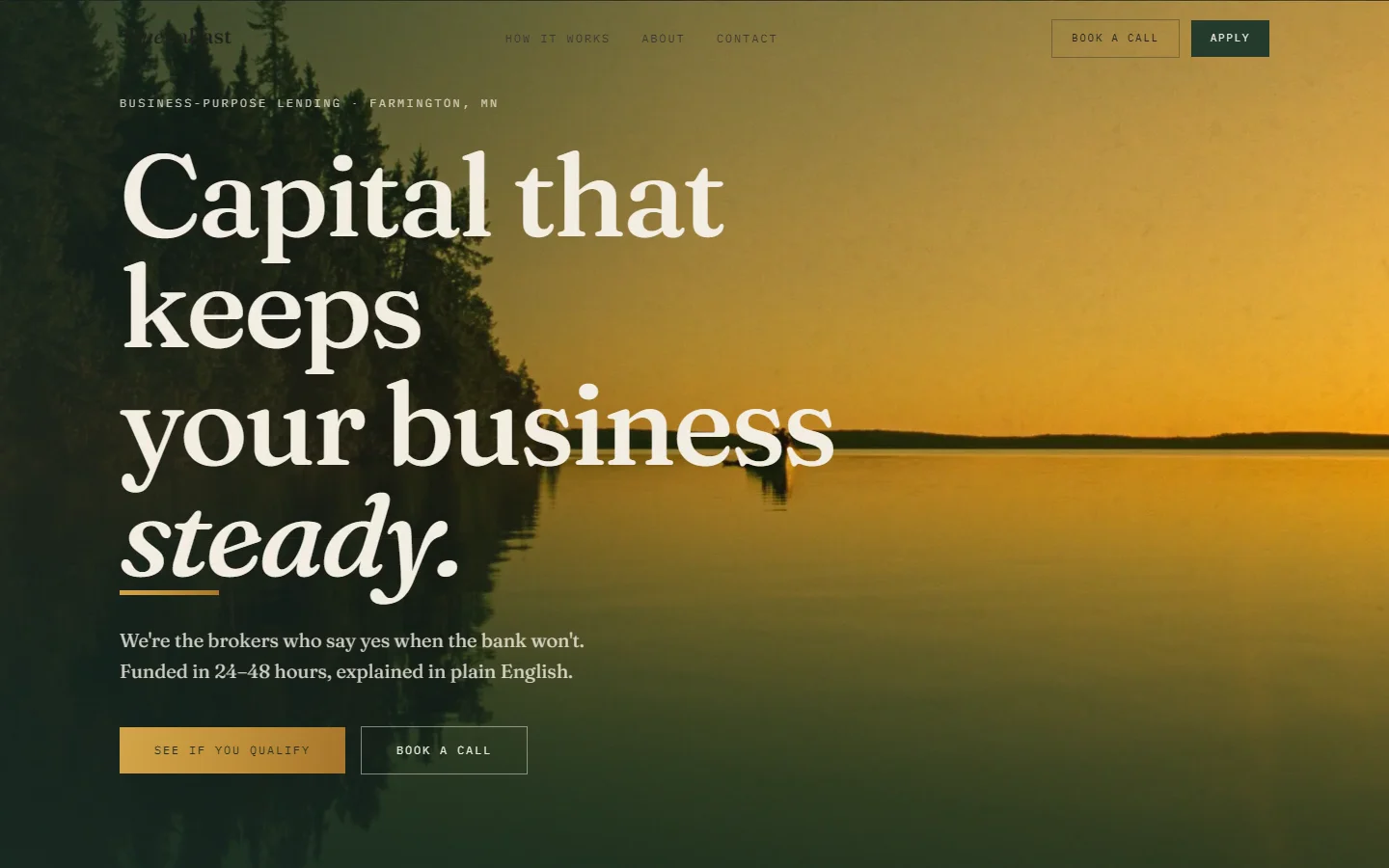 Silent demonstration of the Trueballast website's opening and motion design